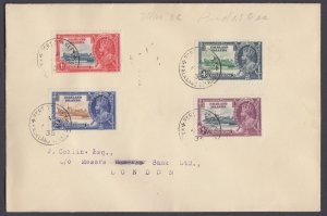 Falkland Islands, Scott 77-80 (SG 139-142), set on Port Stanley 1935 cover to UK