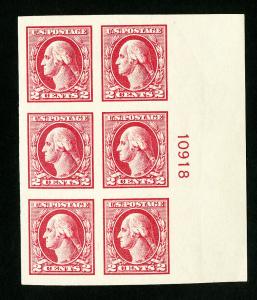 US Stamps # 532 Superb PB of 6 Gem OG NH Catalog Value $625.00