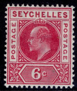 SEYCHELLES EDVII SG62, 6c carmine, M MINT.