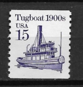 1988 Sc2260 15¢ Tugboat coil MNH