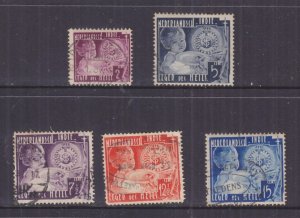 NETHERLANDS EAST INDIES, 1936 Salvation Army set of 5, used.