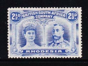 Album Treasures Rhodesia Scott # 104 2 1/2p George V and Queen Mary Mint Hinged-