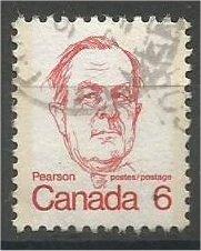 CANADA, 1973, used 6c, Lester B. Pearson Scott 591