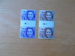 1973 Royal Wedding in Unfolded Traffic Light Gutter Pairs Superb U/M Cat £110