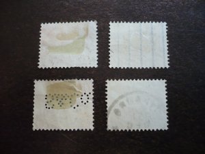 Stamps - Netherlands - Scott# 55-56,59-60 - Used Part Set of 4 Stamps