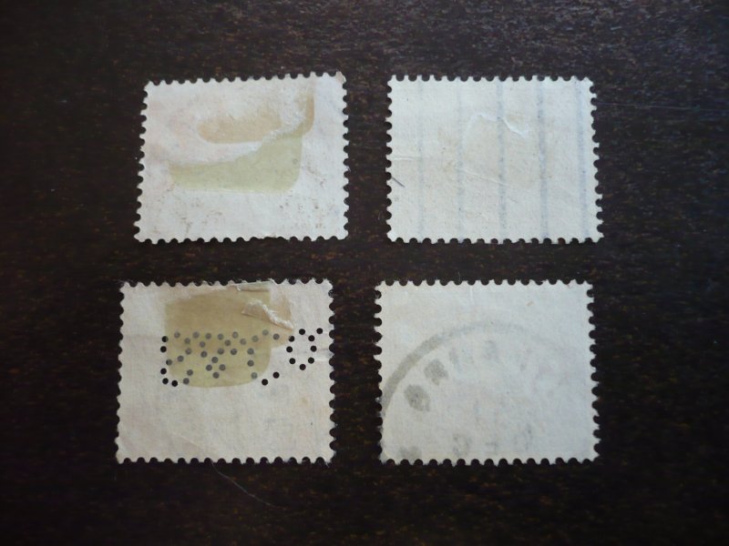 Stamps - Netherlands - Scott# 55-56,59-60 - Used Part Set of 4 Stamps