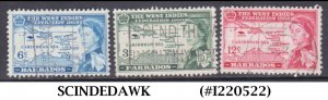 BARBADOS - 1958 BRITISH WEST INDIES FEDERATION 3V - USED