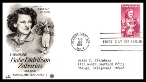 #1932 Babe Zaharias = Golfer - PCS Cachet