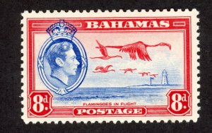 Bahamas 108 MH 1938 8p carmine & ultra