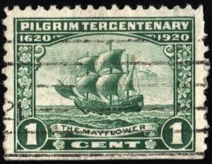 SC#548 1¢ Pilgrim Tercentenary (1920) Used