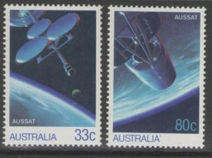 AUSTRALIA SG998/9 1986 AUSSAT SATELLITLE SYSTEM MNH