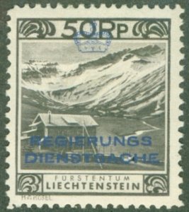 LIECHTENSTEIN O6 MH Perf 11.5x10.5 (RL) 5376 CV $75.50 BIN $35.00