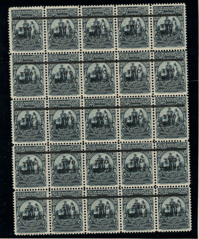 Newfoundland #127 Very Fine Never Hinged Full Pane Of Twenty Five