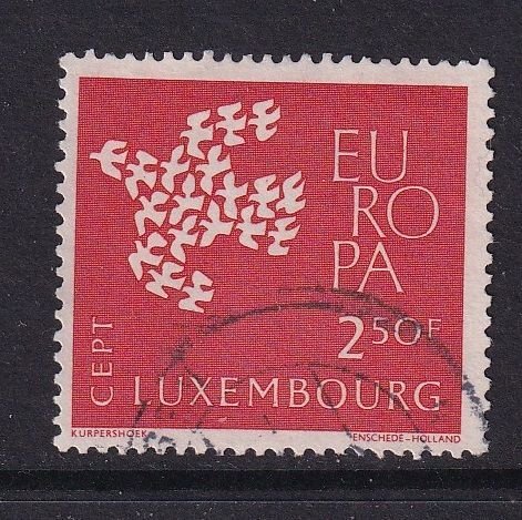 Luxembourg   #382  used  1961  Europa  2.50fr