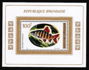 Rwanda Fish MS 1973 MNH SC#549 SG#MS561 MI#Block 33A