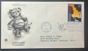 CHILD HEALTH AWARENESS SEP 7 2005 PHILADELPHIA PA ARTCRAFT FIRST DAY COVER (FDC)