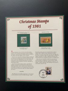 Christmas Stamps of the United States 1981 Collector Panel PCS Uncanceled