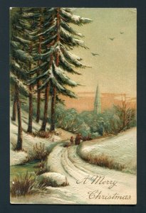 1909 Christmas Postcard - Davenport, Iowa to Watertown, South Dakota