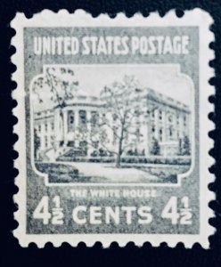 United States #809  4 1/2¢ White House (1938).  MNH