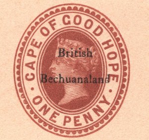 BRITISH BECHUANALAND QV Stationery Wrapper 1d COGH South Africa Overprint YO86