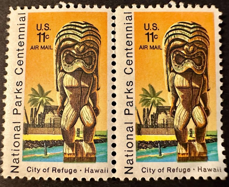 US # C84 City of refuge Pair air mail 11c 1972 Mint Nh