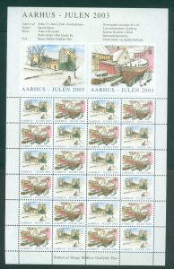 Denmark. 2003. Christmas Sheet, MNH Local: Aarhus. Y Men's Club  Nordstjernen