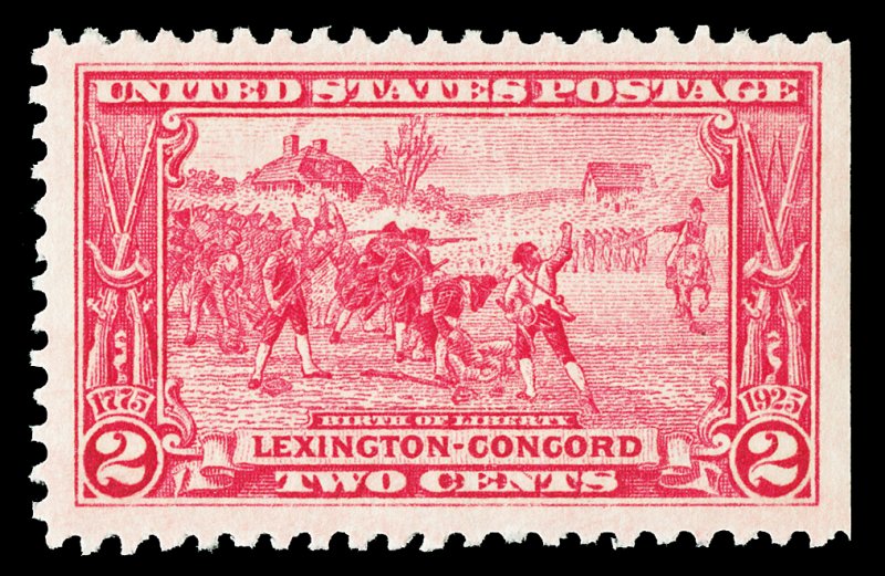 Scott 618 2c Lexington Concord Mint VF OG NH Cat $6.50