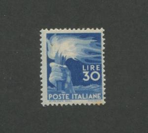 1948 Italy Hand Holding Torch 30l Postage Stamp #488