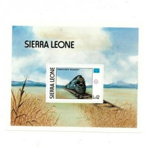 Sierra Leone 1986 - Trains, Ameripex - Souvenir Sheet - Scott 768 - MNH