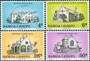 Samoa 1979 SG556-559 Christmas churches set MNH