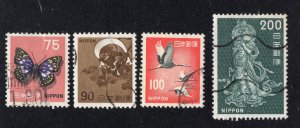 Japan 1966-69 75y, 90y, 100y & 200y values, Scott 887A-888A, 891 used