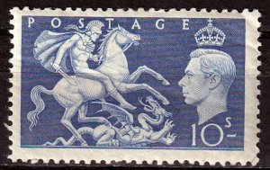 GB 1951 -  King George VI  10sh ultra,  Mint L-Hinged  #  288