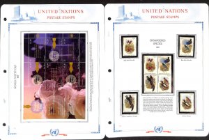 United Nations Stamp Collection in White Ace Album, Mint NH, 2015-2016