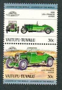 Tuvalu Vaitupu #7 Classic Cars MNH attached pair