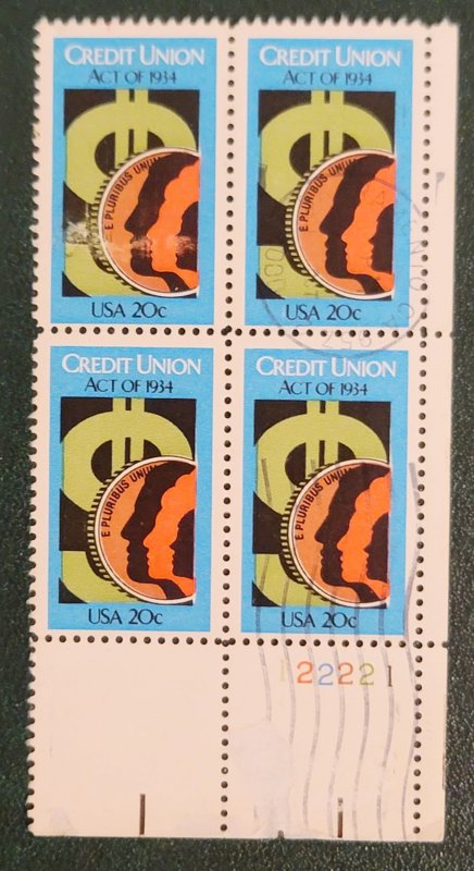 USA 2095 used block of 4