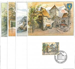 14755 - LIECHTENSTEIN - 4 MAXIMUM CARD - ARCHITECTURE: 1981-