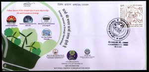 India 2020 National Energy Conservation Week Windmill Environment Special Cover