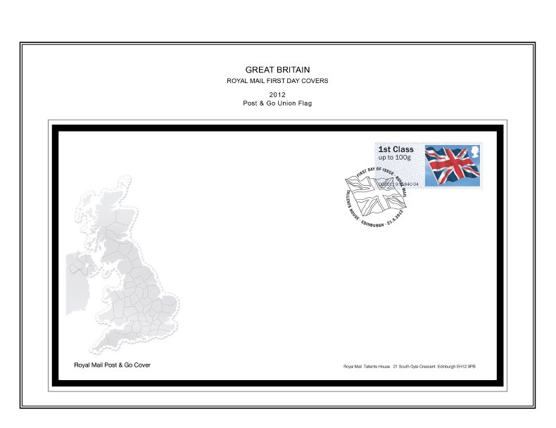 COLOR PRINTED GREAT BRITAIN FDCs 2011-2020 STAMP ALBUM PAGES (325 illust. pages)