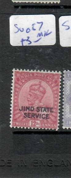 INDIA JIND KGV 12A  SG O67   MOG        P0515B  H