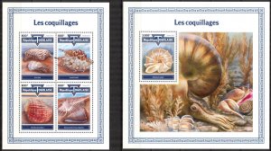 Togo 2017 Marine Life Shells II sheet + S/S MNH