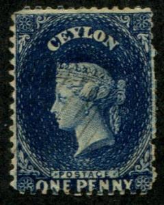 Ceylon SC#46e /SG#63bx Victoria, 1d, wmk 1b, canceled