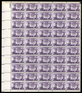 1952 US #1015 Newsboys Issue - Sheet of 50 - OGNH - VF - CV$12.50 (ESP#306)