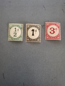 Stamps Barbados  Scott #J1-3 never hinged