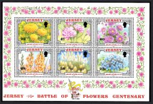 Jersey Centenary of 'Battle of Flowers' Parade Booklet Pane T2 SG#1053a