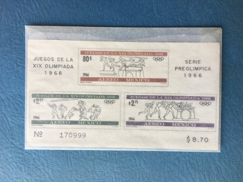 Mexico 1966 2 Olympic Sheets