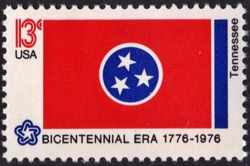 SC#1648 13¢ Bicentennial State Flags: Tennessee Single (1976) MNH