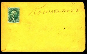 U.S. #33 USED ON COVER WITH APS CERT