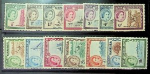 GAMBIA Sc 153-67 NH ISSUE OF 1953 - COMPLETE SET - (FJ26)