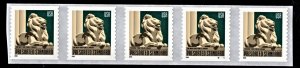 US 3447 MNH VF/XF 10 Cent Coil New York Public Library Lion PNC#S11111 Strip 5