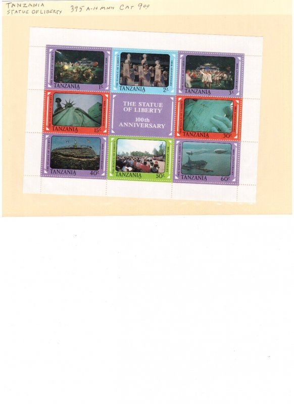 Tanzania 395ah (Statue of Liberty) Africa Tanzania, General Issue